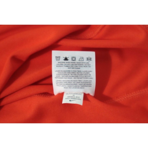 NIKE Dri-Fit Polo Shirt Mens Sz‎ M Golf Short Sleeve Orange Sports Outdoor - Picture 5 of 8